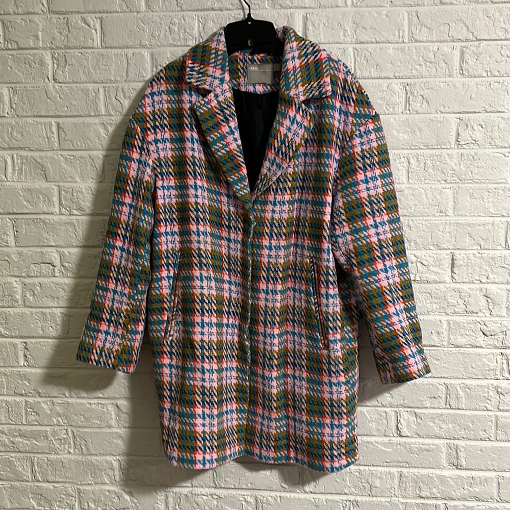 Vintage-look Plaid coat